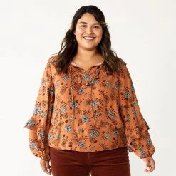 Plus Size Sonoma Goods For Life® Ruffle Peasant Top Sage Green Floral -Sonoma Goods For Life Shop unnamed file 4610