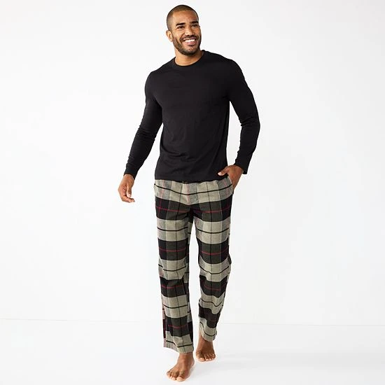 Men's Sonoma Goods For Life® Top & Flannel Pants Pajama Set Navy Red Blue 5 Men's Sonoma Goods For Life® Top & Flannel Pants Pajama Set Navy Red Blue - Image 3
