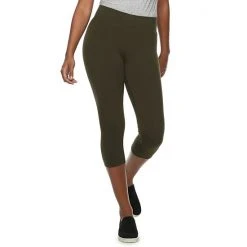 Women's Sonoma Goods For Life® Wide-Waist Capri Leggings Slate Gray -Sonoma Goods For Life Shop unnamed file 4653
