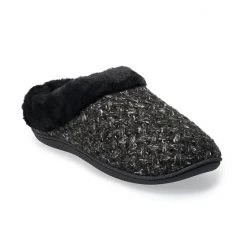 Women's Sonoma Goods For Life® Cozy Knit Clog Marled Basket Weave Slippers Marled Gray