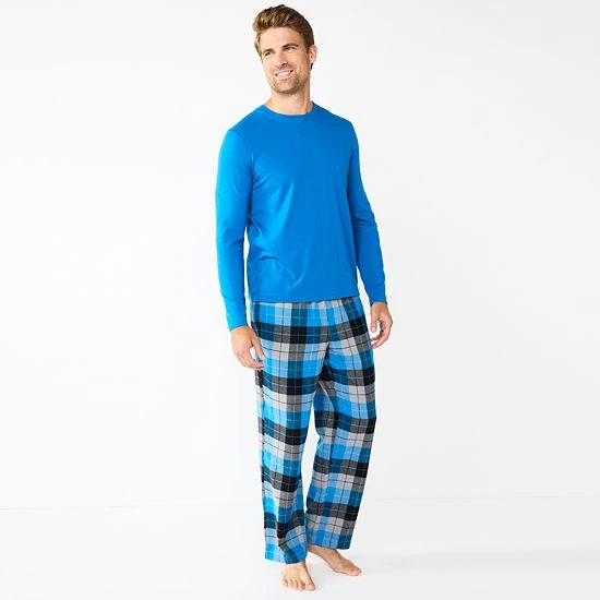 Men's Sonoma Goods For Life® Top & Flannel Pants Pajama Set Navy Red Blue 8 Men's Sonoma Goods For Life® Top & Flannel Pants Pajama Set Navy Red Blue - Image 6