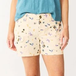 Women's Sonoma Goods For Life® Comfort Waist 5" Utility Shorts Brown