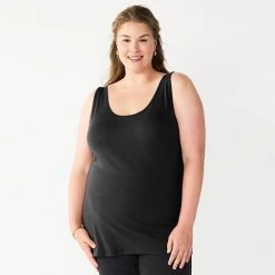 Plus Size Sonoma Goods For Life® Layering Tank Blue -Sonoma Goods For Life Shop unnamed file 4771