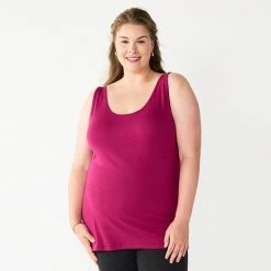 Plus Size Sonoma Goods For Life® Layering Tank Blue -Sonoma Goods For Life Shop unnamed file 4772