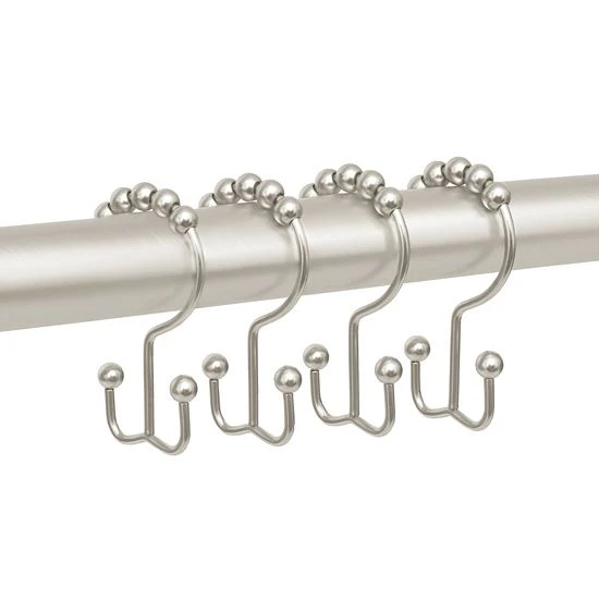 Sonoma Goods For Life® Double Roller Glide Shower Curtain Hooks Chrome 5 Sonoma Goods For Life® Double Roller Glide Shower Curtain Hooks Chrome - Image 3