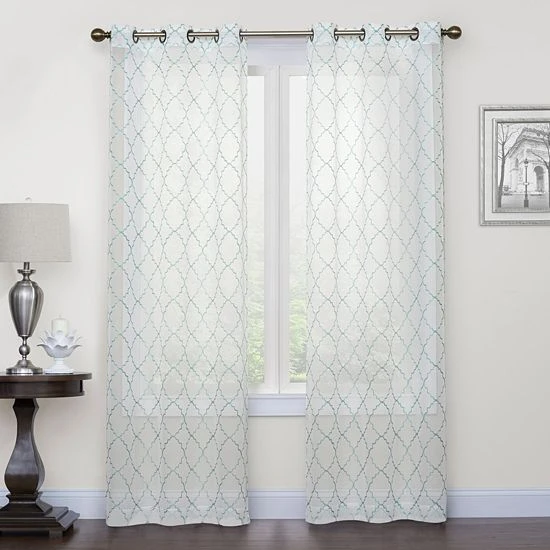 Sonoma Goods For Life® 2-pack Fret Embroidery Window Curtains Beige 8 Sonoma Goods For Life® 2-pack Fret Embroidery Window Curtains Beige - Image 6