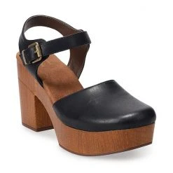 Sonoma Goods For Life® Gimlet Faux Wood Women's Clogs Black