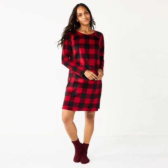 Women's Sonoma Goods For Life® 2-pc. Long Sleeve Crewneck Sleepshirt & Socks Set Ivory Starry 8 Women's Sonoma Goods For Life® 2-pc. Long Sleeve Crewneck Sleepshirt & Socks Set Ivory Starry - Image 6