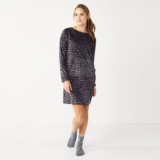 Women's Sonoma Goods For Life® 2-pc. Long Sleeve Crewneck Sleepshirt & Socks Set Ivory Starry 11 Women's Sonoma Goods For Life® 2-pc. Long Sleeve Crewneck Sleepshirt & Socks Set Ivory Starry - Image 9