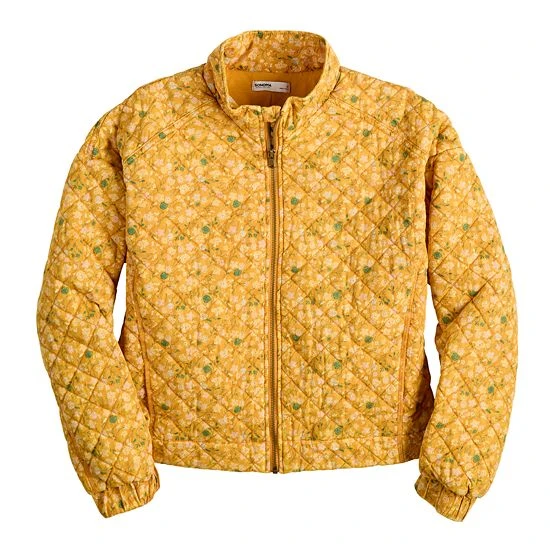 Women's Sonoma Goods For Life® Quilted Print Jacket Gold Floral 5 Women's Sonoma Goods For Life® Quilted Print Jacket Gold Floral - Image 3