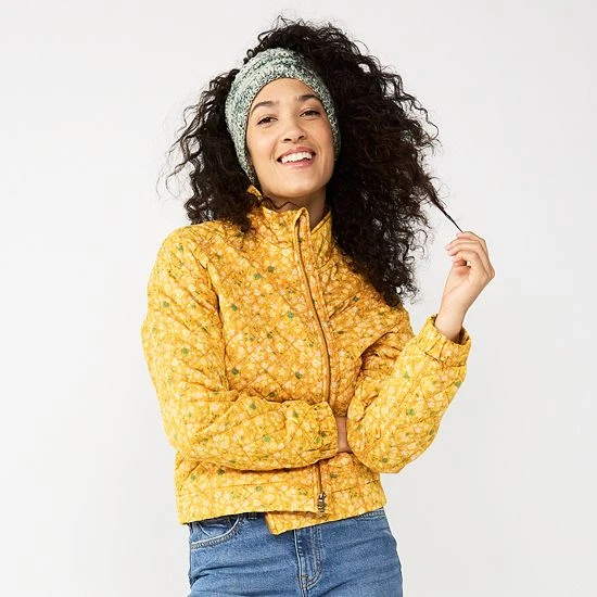 Women's Sonoma Goods For Life® Quilted Print Jacket Gold Floral 6 Women's Sonoma Goods For Life® Quilted Print Jacket Gold Floral - Image 4