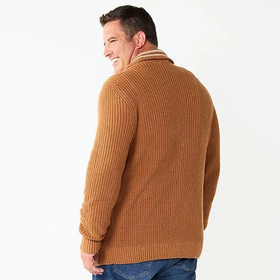 Big & Tall Sonoma Goods For Life® Cardigan Sweater Navy 4 Big & Tall Sonoma Goods For Life® Cardigan Sweater Navy - Image 2