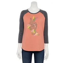 Women's Sonoma Goods For Life® Three Quarter Sleeve Baseball Graphic Tee Grey See The Change -Sonoma Goods For Life Shop unnamed file 4992