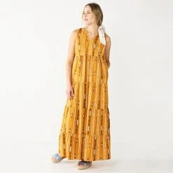 Women's Sonoma Goods For Life® Tiered Maxi Dress Gold Ikat Stripe 13 Women's Sonoma Goods For Life® Tiered Maxi Dress Gold Ikat Stripe -Sonoma Goods For Life Shop unnamed file 5050