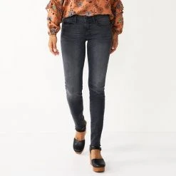Petite Sonoma Goods For Life® Mid-Rise Skinny Jeans Orchard Destructed