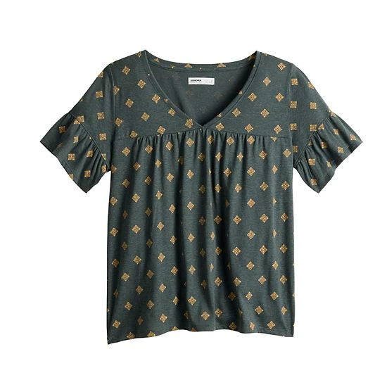 Women's Sonoma Goods For Life® Ruffled Babydoll Top Light Purple 5 Women's Sonoma Goods For Life® Ruffled Babydoll Top Light Purple - Image 3