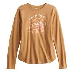 Petite Sonoma Goods For Life® Long Sleeve Holiday Graphic Tee So Very Merry Red -Sonoma Goods For Life Shop unnamed file 5402