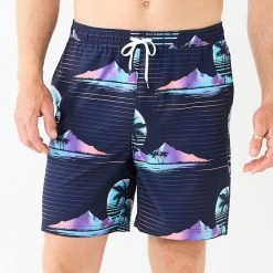 Men's Sonoma Goods For Life® Full Elastic Waistband Swim Trunks Aqua Geo -Sonoma Goods For Life Shop unnamed file 5455