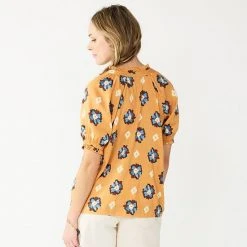 Women's Sonoma Goods For Life® Puff Sleeve Top Blak Geo Print -Sonoma Goods For Life Shop unnamed file 5489