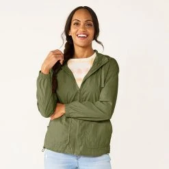 Women's Sonoma Goods For Life® Hooded Rain Jacket Olive -Sonoma Goods For Life Shop unnamed file 5643