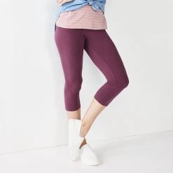 Petite Sonoma Goods For Life® Wide-Waist Capri Leggings Pink Dip Dye -Sonoma Goods For Life Shop unnamed file 5664