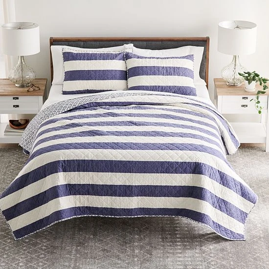 Sonoma Goods For Life® Reversible Printed Quilt Set With Shams Floral Trellis 10 Sonoma Goods For Life® Reversible Printed Quilt Set With Shams Floral Trellis - Image 8