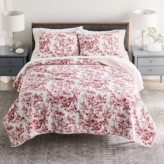 Sonoma Goods For Life® Reversible Printed Quilt Set With Shams Floral Trellis 14 Sonoma Goods For Life® Reversible Printed Quilt Set With Shams Floral Trellis - Image 12