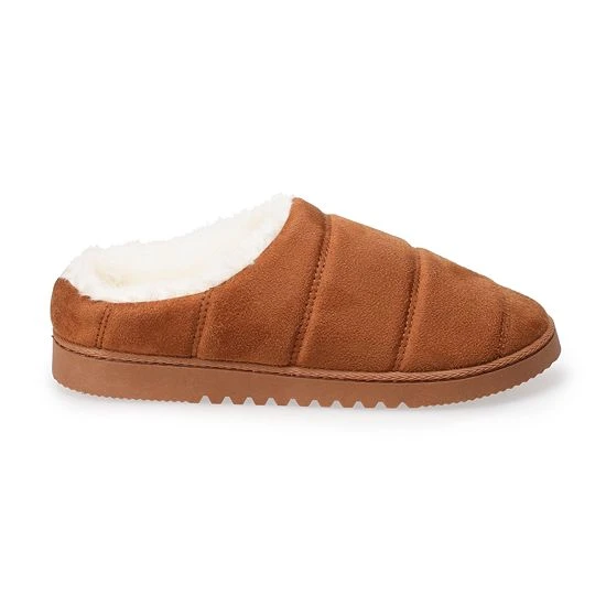 Sonoma Goods For Life® Faux Fur Slippers Chestnut 4 Sonoma Goods For Life® Faux Fur Slippers Chestnut - Image 2