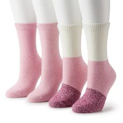 Sonoma Goods For Life® Colorblock Supercozy Crew Sock 2 Pack Green