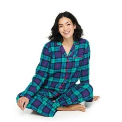 Women's Sonoma Goods For Life® Flannel Pajama Shirt & Pajama Pants Set Aqua Heather Buffalo 12 Women's Sonoma Goods For Life® Flannel Pajama Shirt & Pajama Pants Set Aqua Heather Buffalo -Sonoma Goods For Life Shop unnamed file 5877