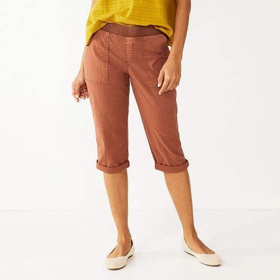 Women's Sonoma Goods For Life® Comfort Waist Pull-On Capri Pants White 9 Women's Sonoma Goods For Life® Comfort Waist Pull-On Capri Pants White - Image 7