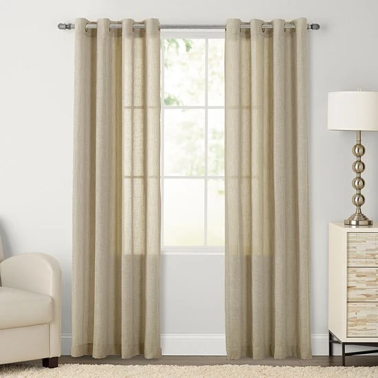Sonoma Goods For Life® 2-pack Ayden Sheer Window Curtain White 8 Sonoma Goods For Life® 2-pack Ayden Sheer Window Curtain White - Image 6