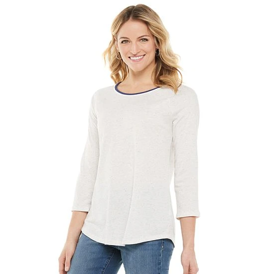 Women's Sonoma Goods For Life® Baseball Tee Gray Long Live 8 Women's Sonoma Goods For Life® Baseball Tee Gray Long Live - Image 6