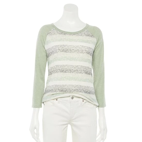 Women's Sonoma Goods For Life® Baseball Tee Gray Long Live 18 Women's Sonoma Goods For Life® Baseball Tee Gray Long Live - Image 16