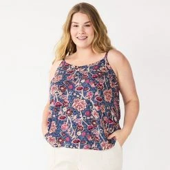 Plus Size Sonoma Goods For Life® Swing Tank Navy Floral -Sonoma Goods For Life Shop unnamed file 6140