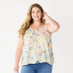 Plus Size Sonoma Goods For Life® Swing Tank Navy Floral -Sonoma Goods For Life Shop unnamed file 6143