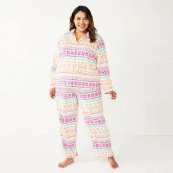 Plus Size Sonoma Goods For Life® Velour Pajama Shirt & Pajama Pants Sleep Set Black Starry -Sonoma Goods For Life Shop unnamed file 6167