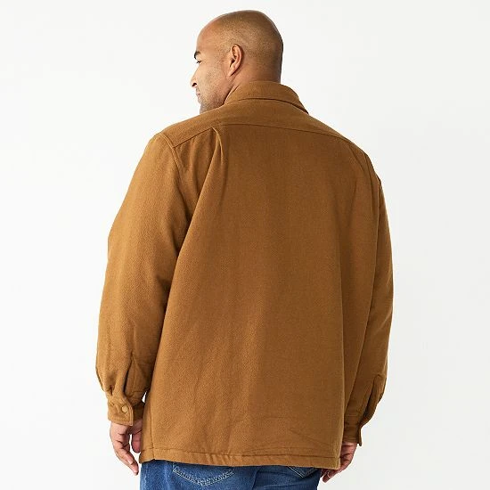 Big & Tall Sonoma Goods For Life® Sherpa-Lined Shirt Jacket Cabin Brown 4 Big & Tall Sonoma Goods For Life® Sherpa-Lined Shirt Jacket Cabin Brown - Image 2