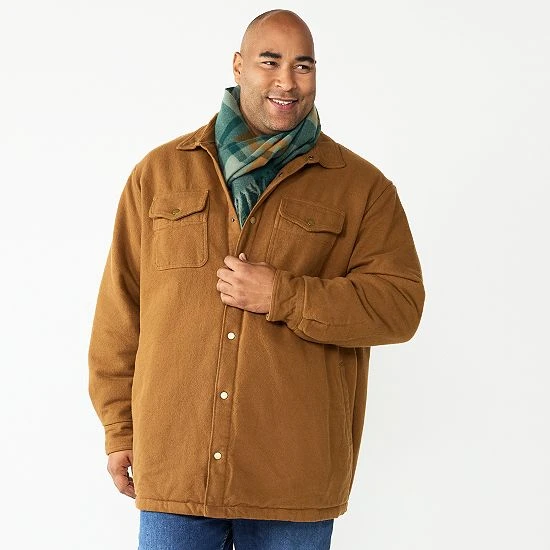 Big & Tall Sonoma Goods For Life® Sherpa-Lined Shirt Jacket Cabin Brown 6 Big & Tall Sonoma Goods For Life® Sherpa-Lined Shirt Jacket Cabin Brown - Image 4