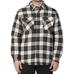 Men's Sonoma Goods For Life® Flannel Shirt Jacket Black Grey Red