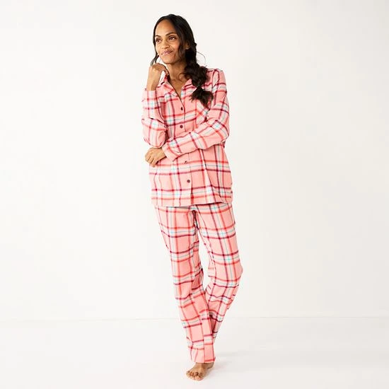 Women's Sonoma Goods For Life® Flannel Pajama Shirt & Pajama Pants Sleep Set Navy Forest Pld 8 Women's Sonoma Goods For Life® Flannel Pajama Shirt & Pajama Pants Sleep Set Navy Forest Pld - Image 6