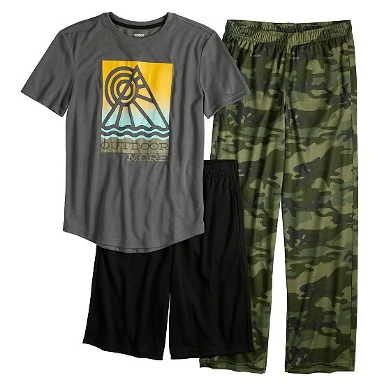 Boys 5-16 Sonoma Goods For Life® Top, Shorts & Pants Pajama Set Camo 5 Boys 5-16 Sonoma Goods For Life® Top, Shorts & Pants Pajama Set Camo - Image 3