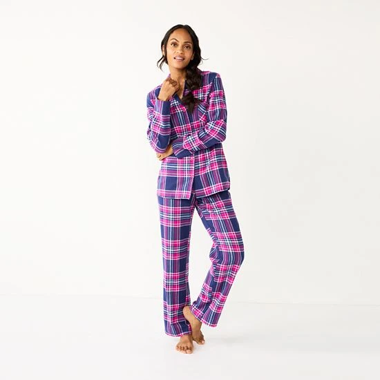 Women's Sonoma Goods For Life® Flannel Pajama Shirt & Pajama Pants Sleep Set Navy Forest Pld 12 Women's Sonoma Goods For Life® Flannel Pajama Shirt & Pajama Pants Sleep Set Navy Forest Pld - Image 10