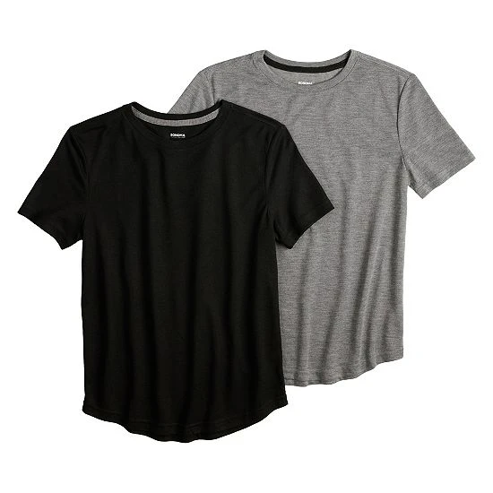 Boys 5-16 Sonoma Goods For Life® 2-Pack Sleep Tees Gray Black 3 Boys 5-16 Sonoma Goods For Life® 2-Pack Sleep Tees Gray Black