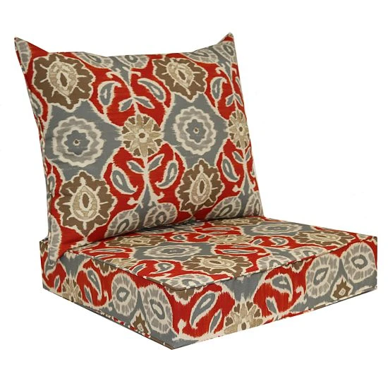 Sonoma Goods For Life® Indoor Outdoor Deep Seat Cushion Set Green Palm 4 Sonoma Goods For Life® Indoor Outdoor Deep Seat Cushion Set Green Palm - Image 2