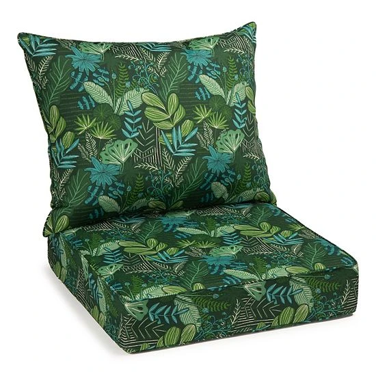 Sonoma Goods For Life® Indoor Outdoor Deep Seat Cushion Set Green Palm 14 Sonoma Goods For Life® Indoor Outdoor Deep Seat Cushion Set Green Palm - Image 12