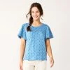 Women's Sonoma Goods For Life® Seamed Flutter Sleeve Top Blue Geo Stripe -Sonoma Goods For Life Shop unnamed file 6326