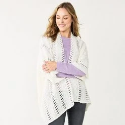 Women's Sonoma Goods For Life® Open Knit Kimono Ivory -Sonoma Goods For Life Shop unnamed file 6377