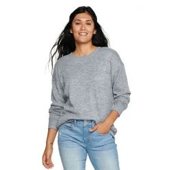 Women's Sonoma Goods For Life® Supersoft Crewneck Top Gray Heather -Sonoma Goods For Life Shop unnamed file 639