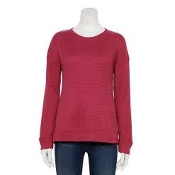 Women's Sonoma Goods For Life® Supersoft Crewneck Top Gray Heather -Sonoma Goods For Life Shop unnamed file 643